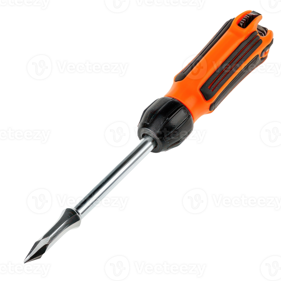 Tool Kit screwdriver side view full length isolate on transparency background png