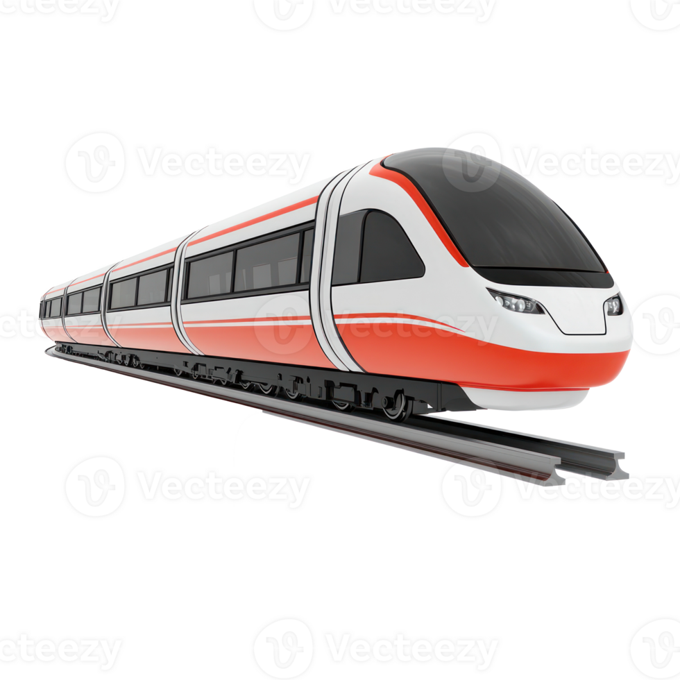 3D Monorails side view isolate on transparency background png