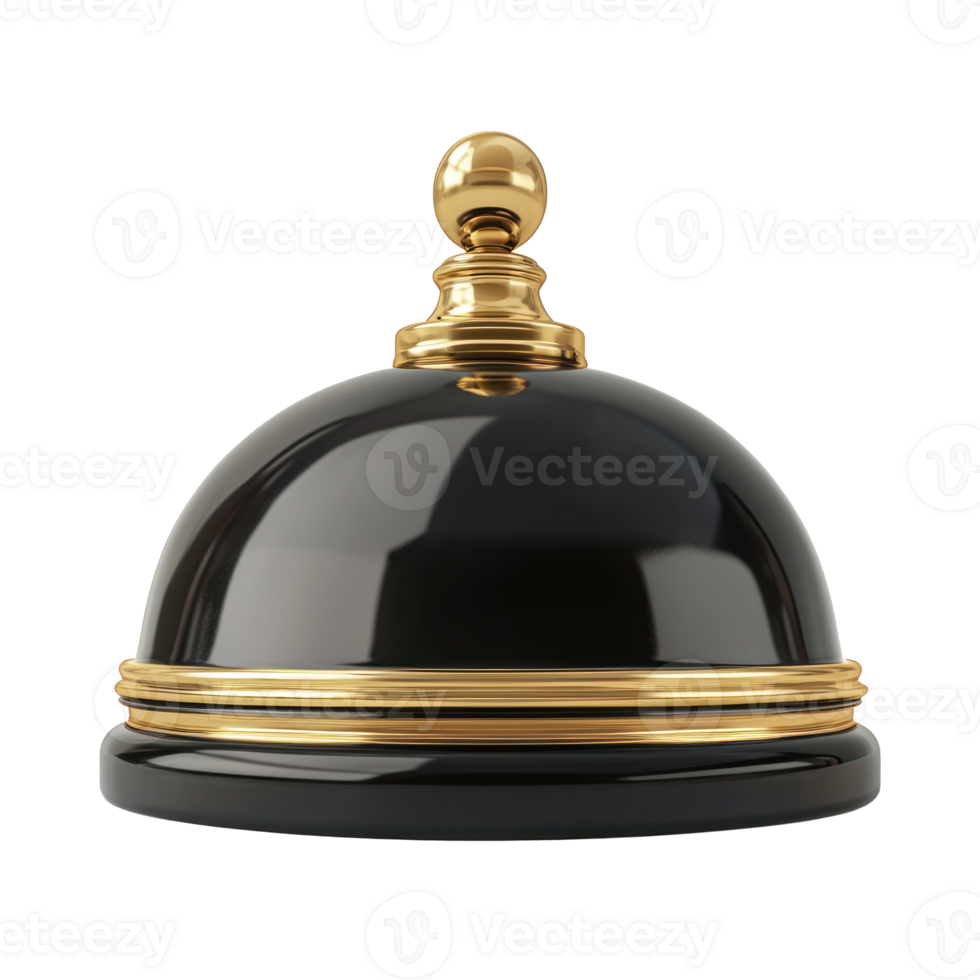 3D Concierge Bell isolate on transparency background png