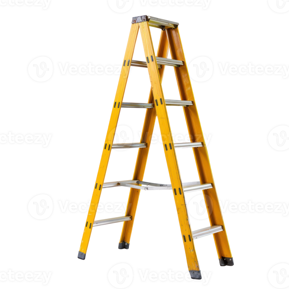 Construction Ladder side view full length isolate on transparency background png