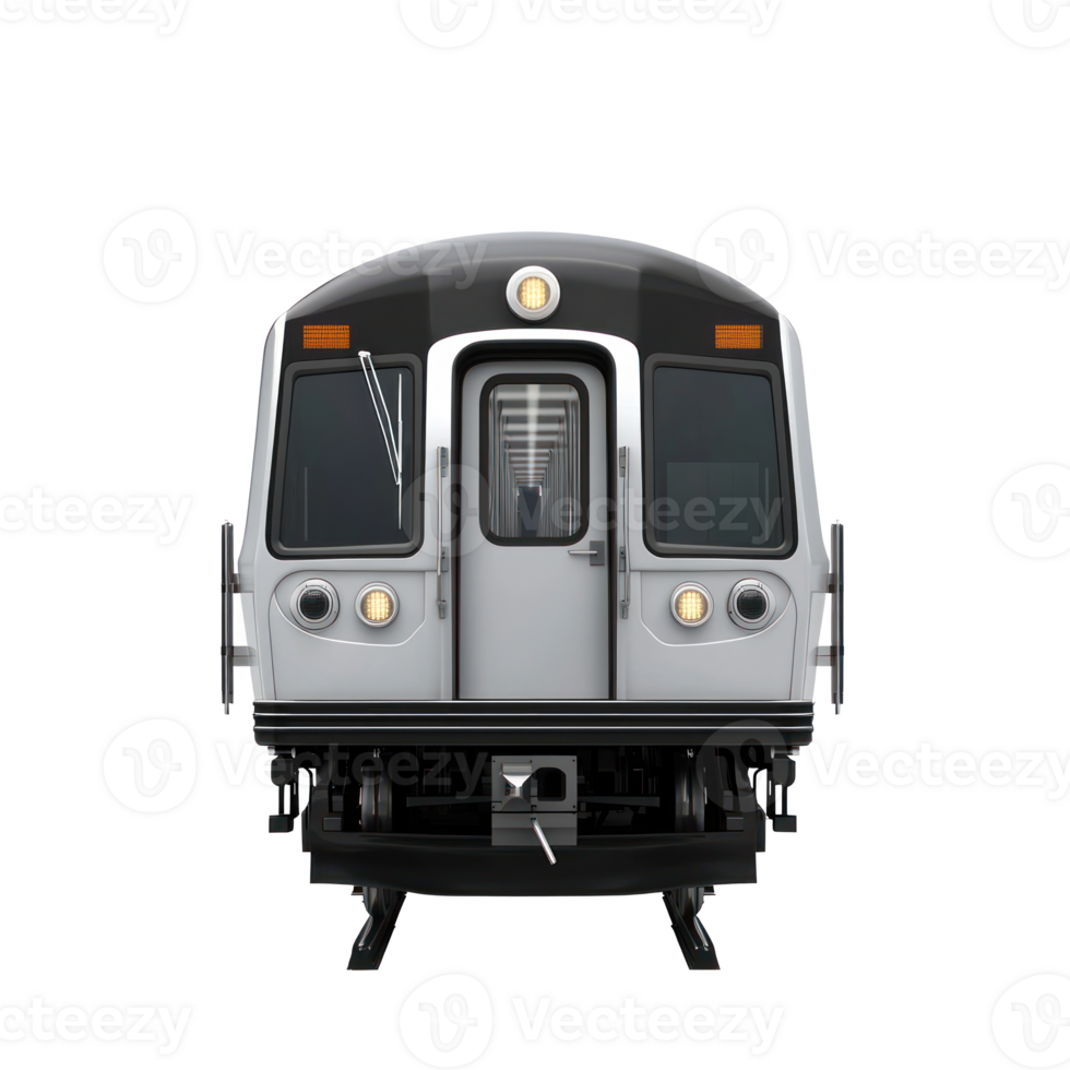 3D Subway Trains front view isolate on transparency background png