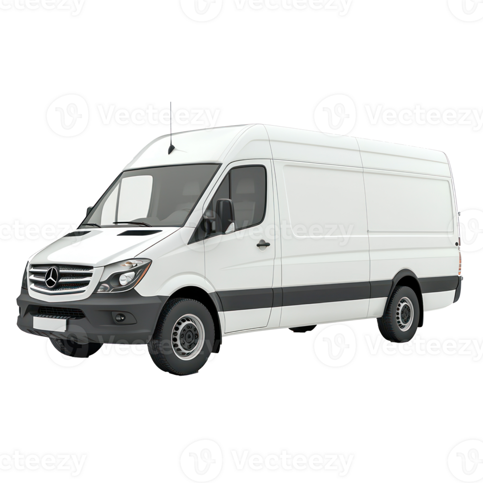 3D Logistic Van isolate on transparency background png