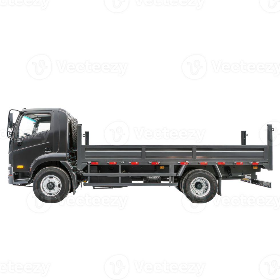 Flatbed Truck side view full length isolate on transparency background png