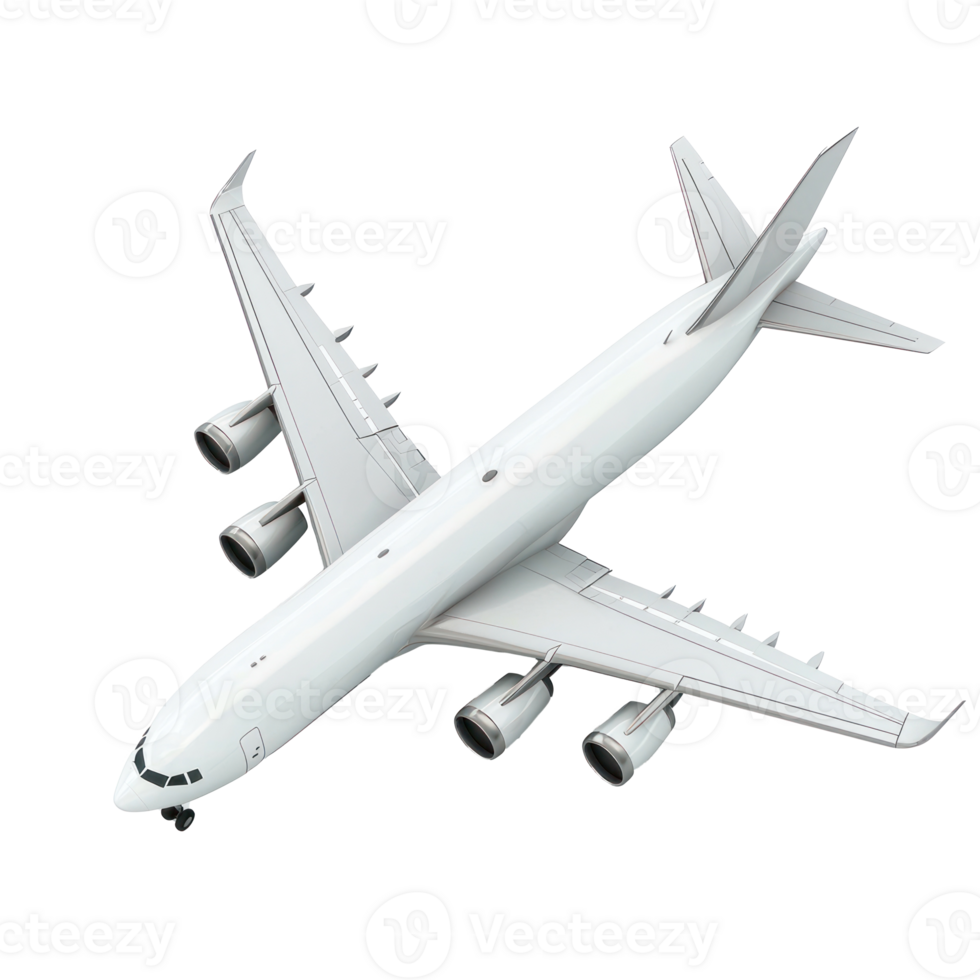 3D Cargo Airplane isolate on transparency background png
