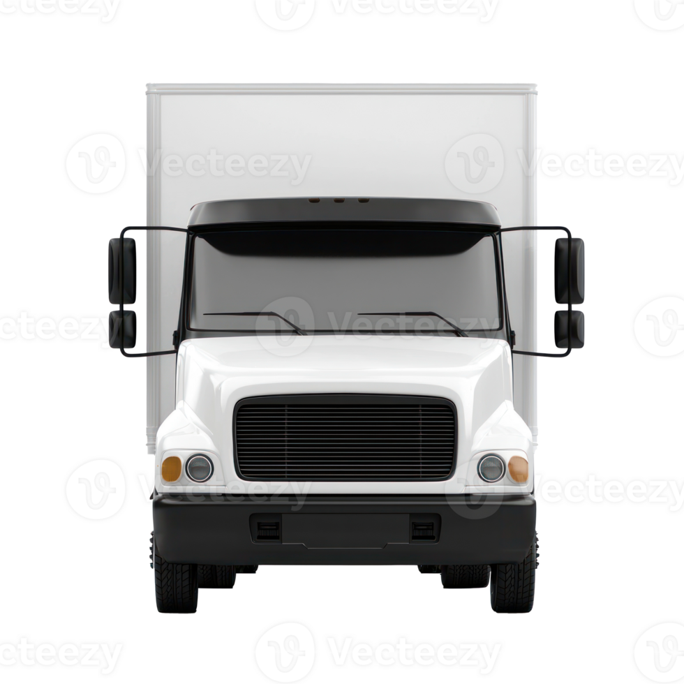 3d Delivery Truck front view isolate on transparency background png