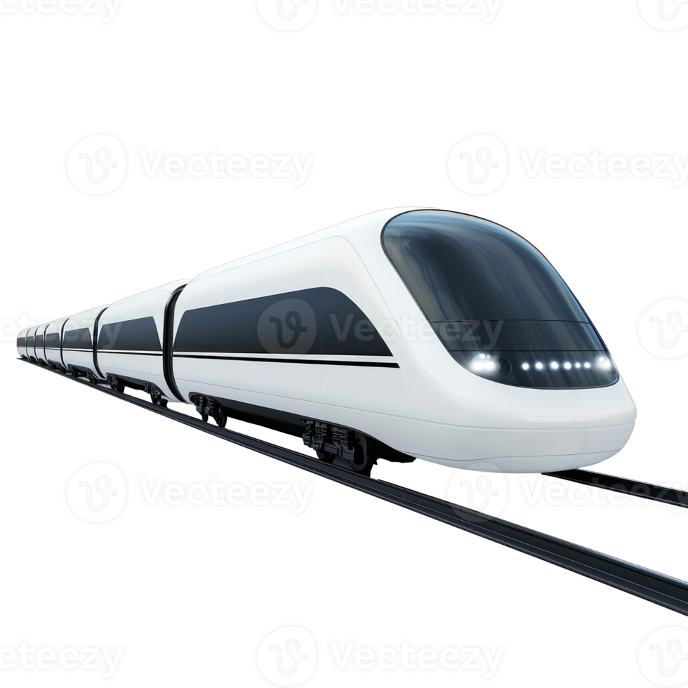 3D Maglev Trains isolate on transparency background png