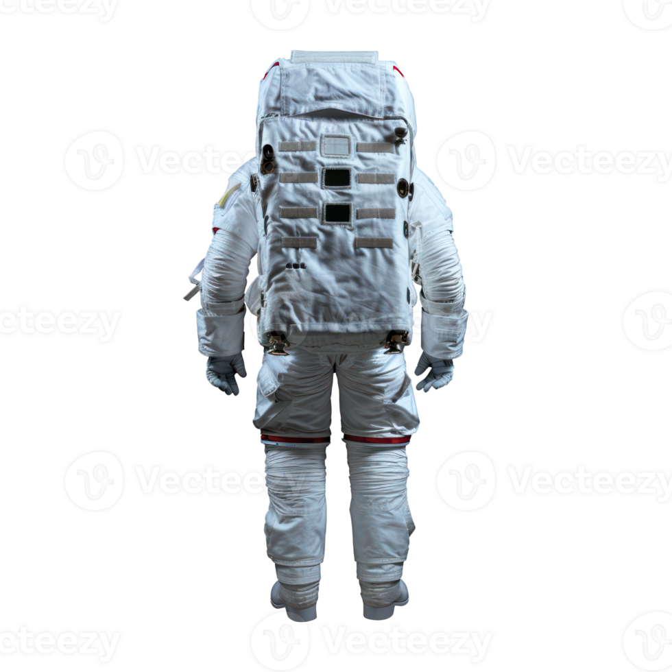 An astronaut in a white spacesuit standing on a black background png