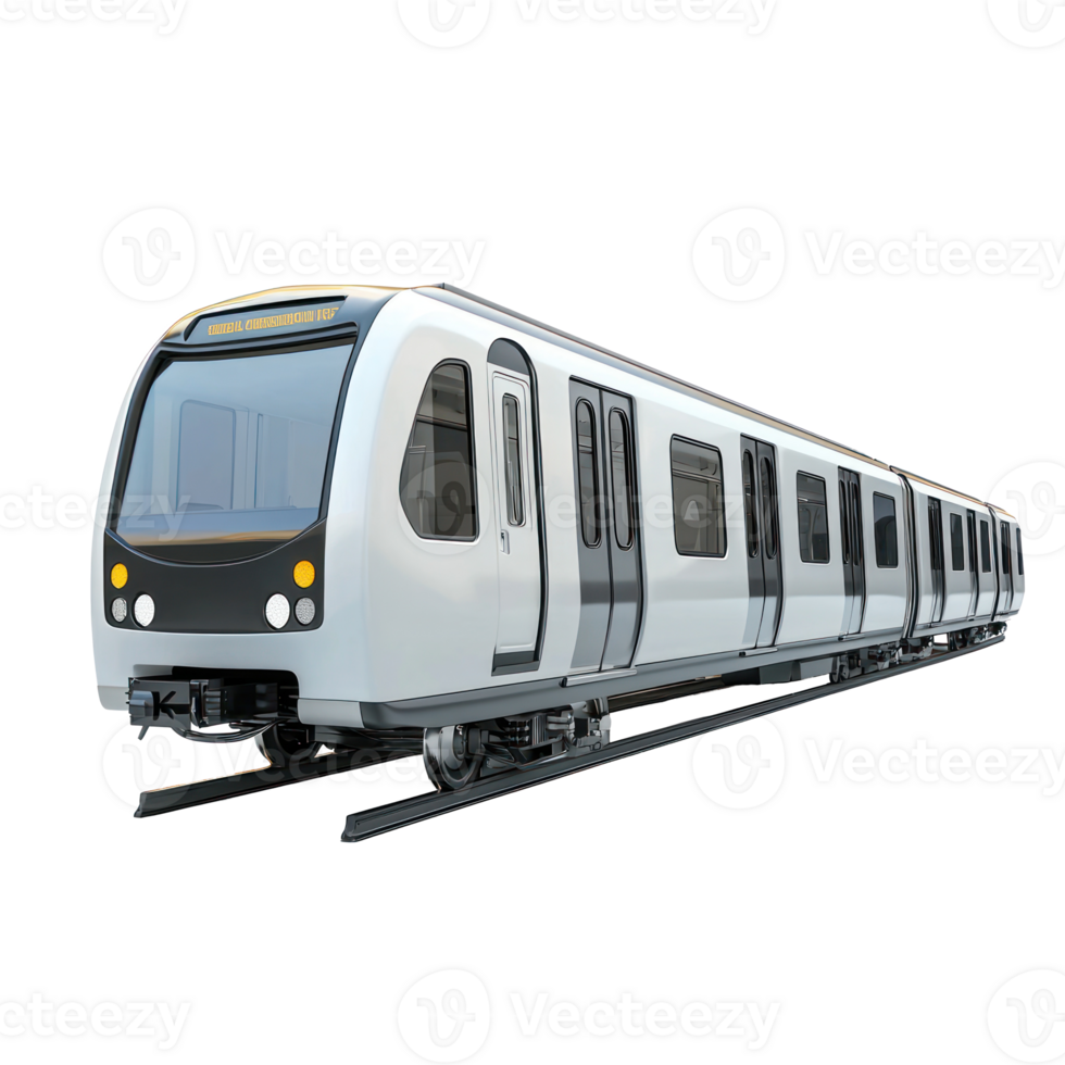 3D Subway Trains side view isolate on transparency background png