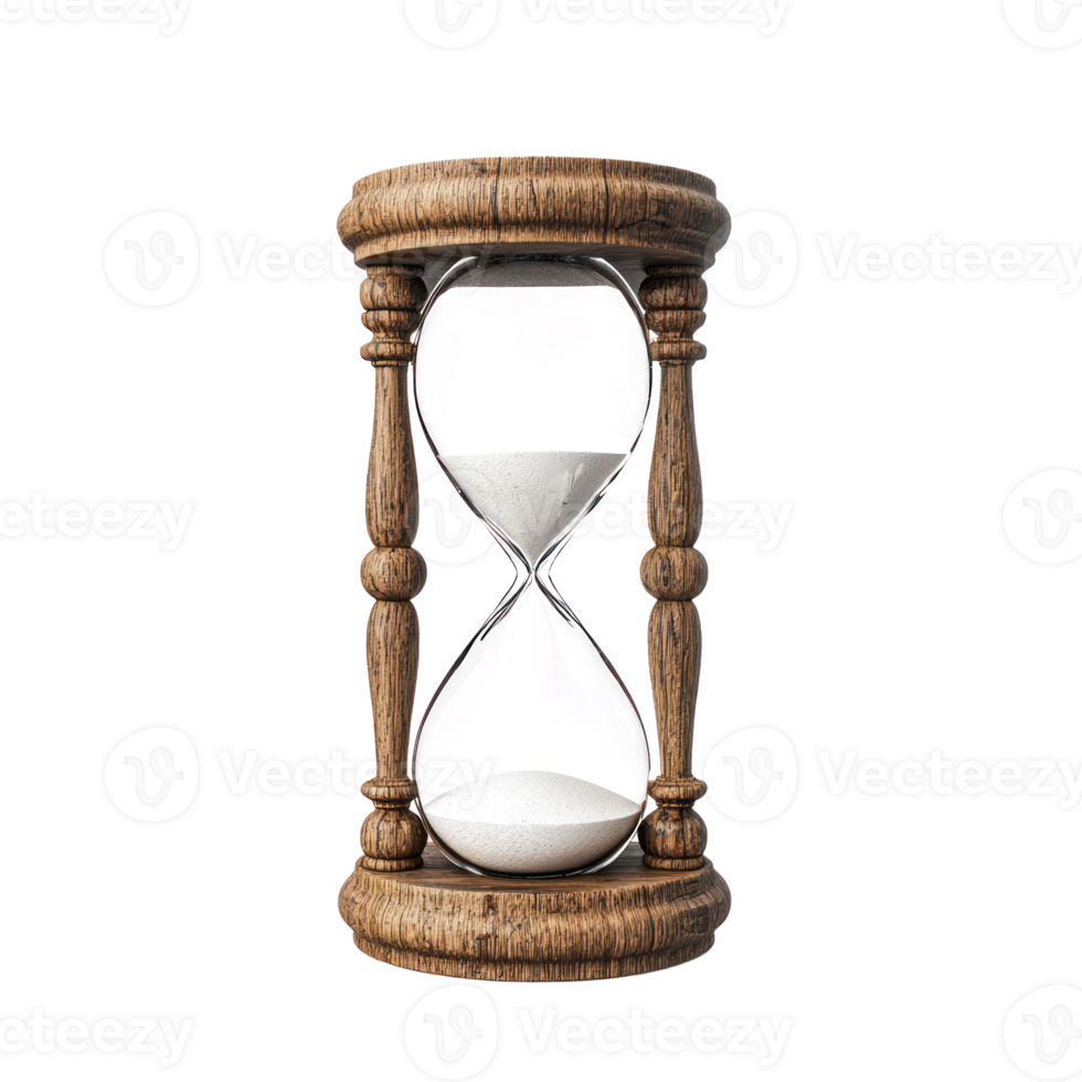 Empty hourglass front view isolate on transparency background png