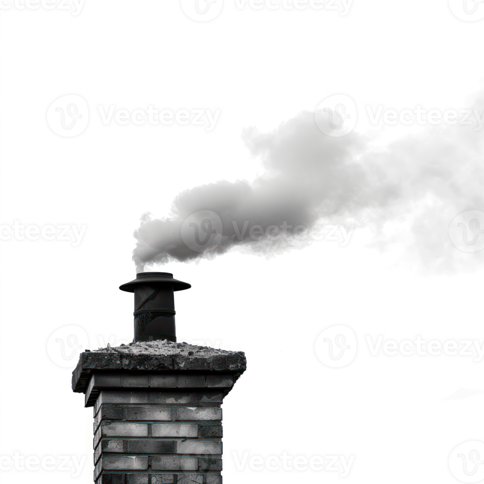 a Chimney and Smoke isolate on transparency background png