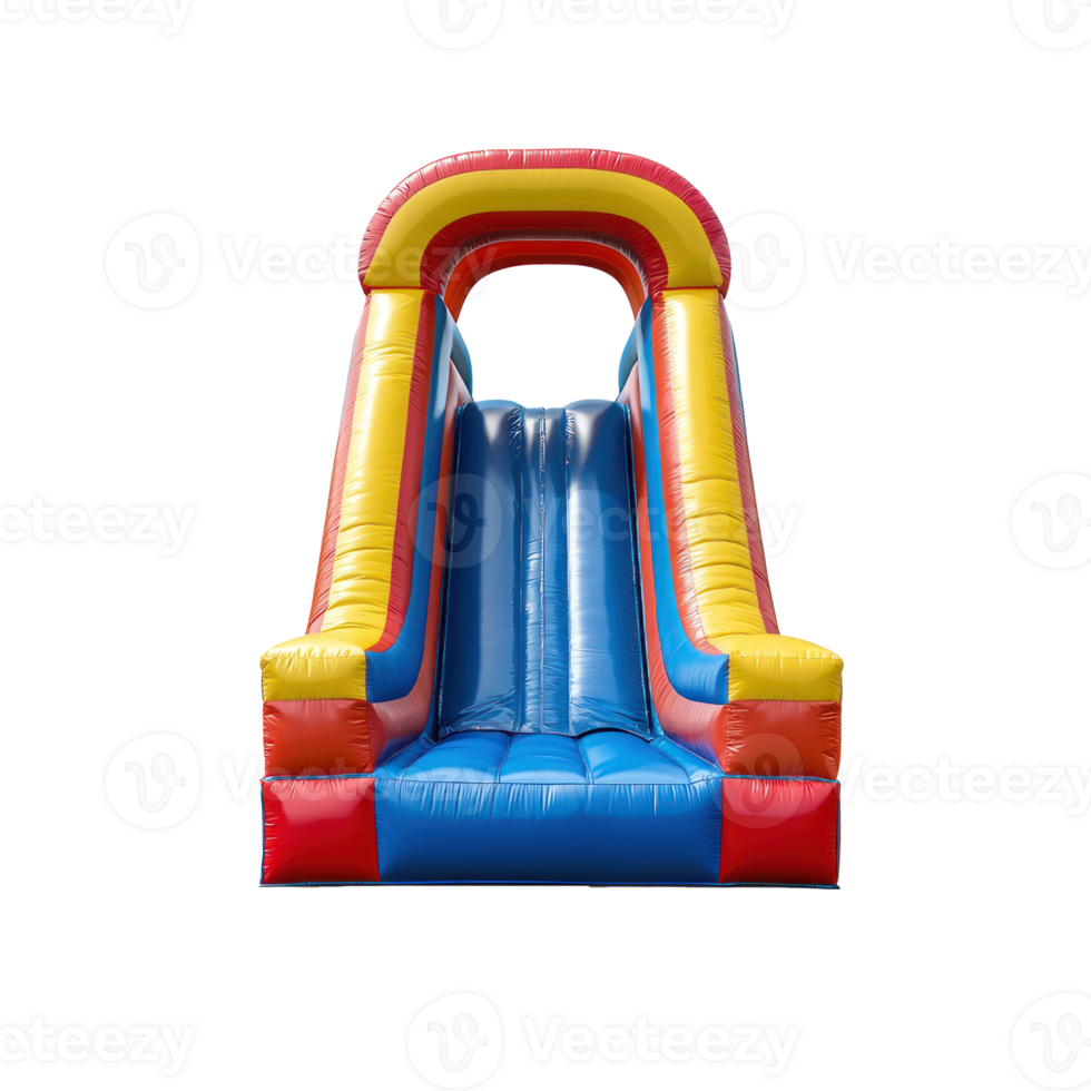 3D Inflatable Bounce and Slide Combos front view isolate on transparency background png
