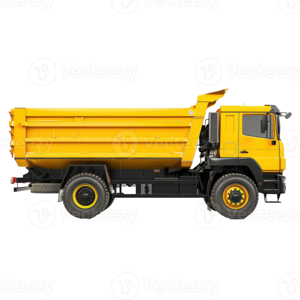 Dump Truck side view full length isolate on transparency background png