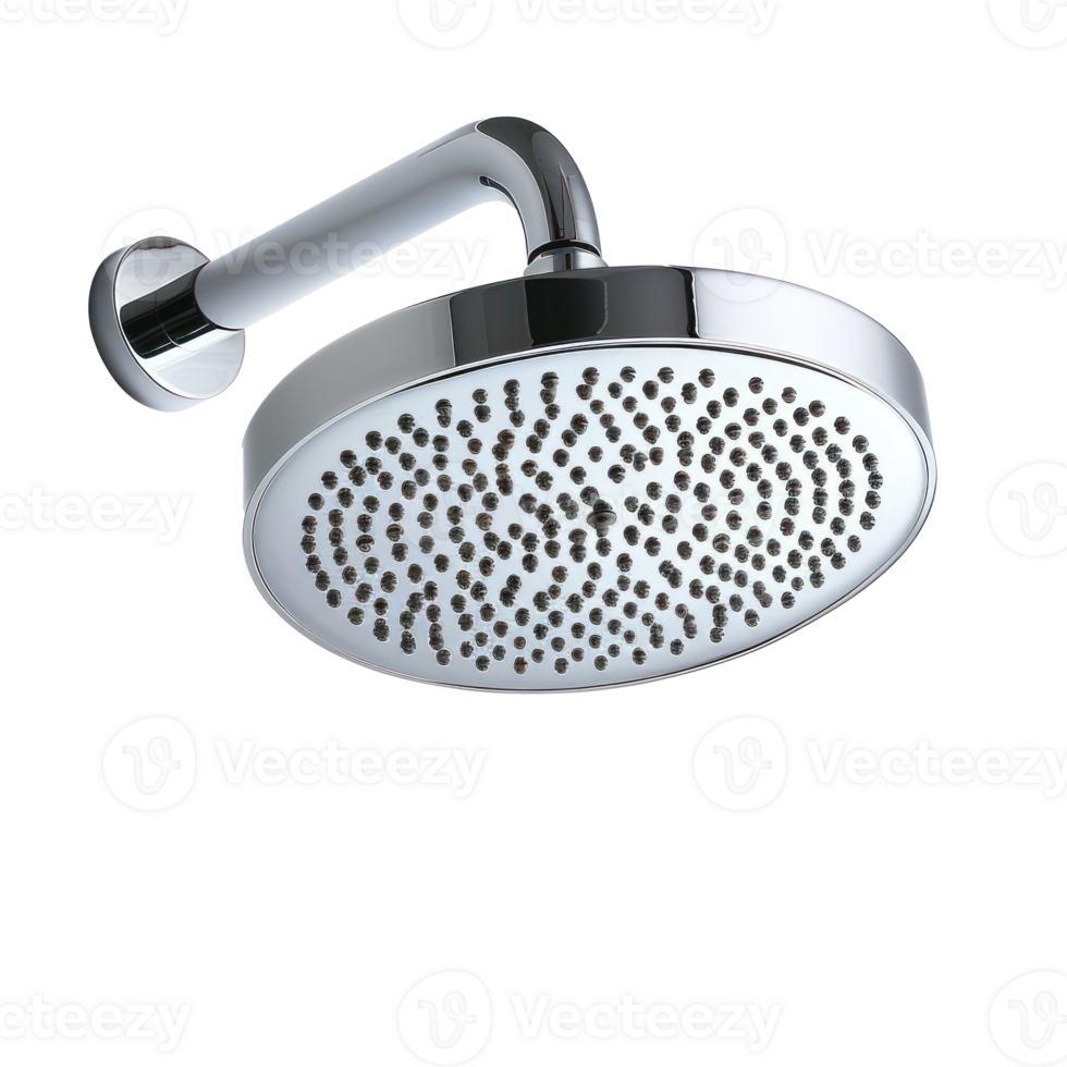 Modern Chrome shower head isolate on transparency background png