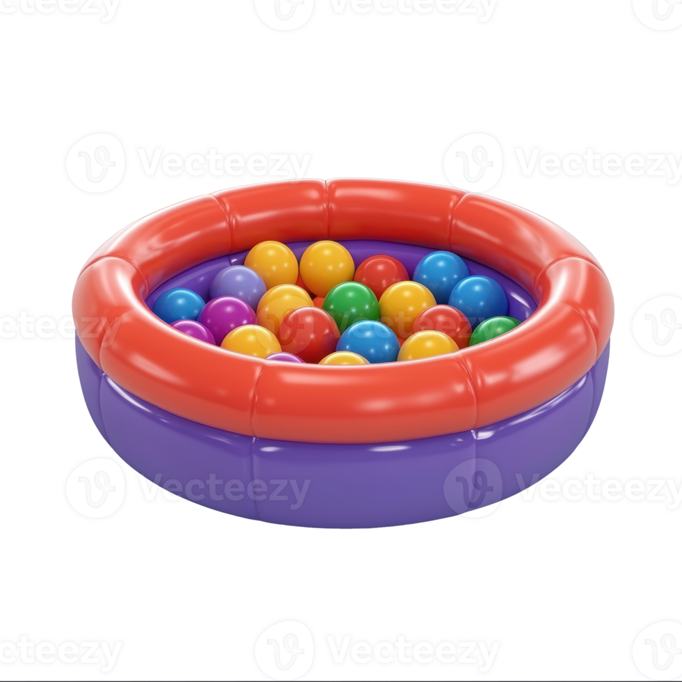 3D Inflatable Ball Pits isolate on transparency background png