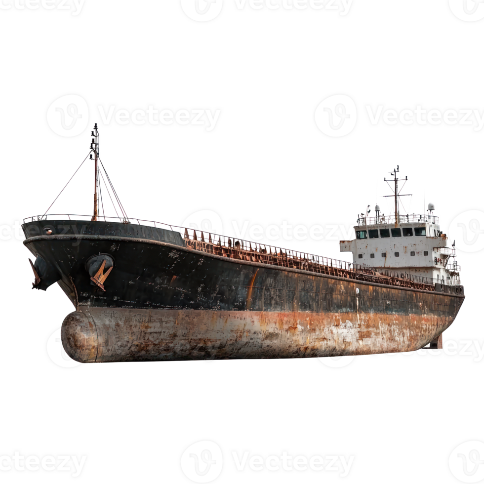 Barge side view isolate on transparency background png