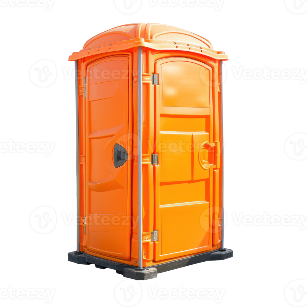 Portable plastic toilet or public facility side view isolate on transparency background png