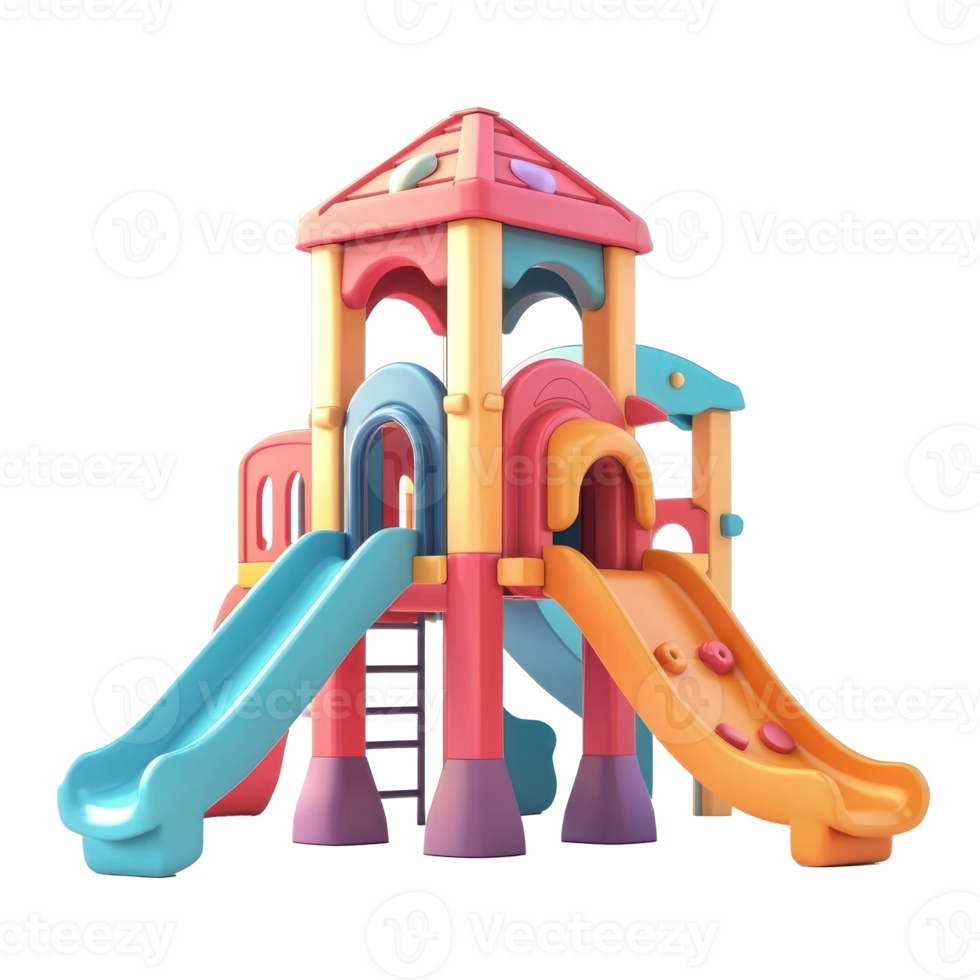 3d Climbing Frames playground front view isolate on transparency background png