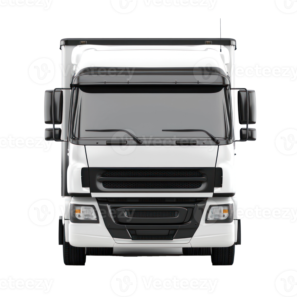 3d Cargo Truck front view isolate on transparency background png