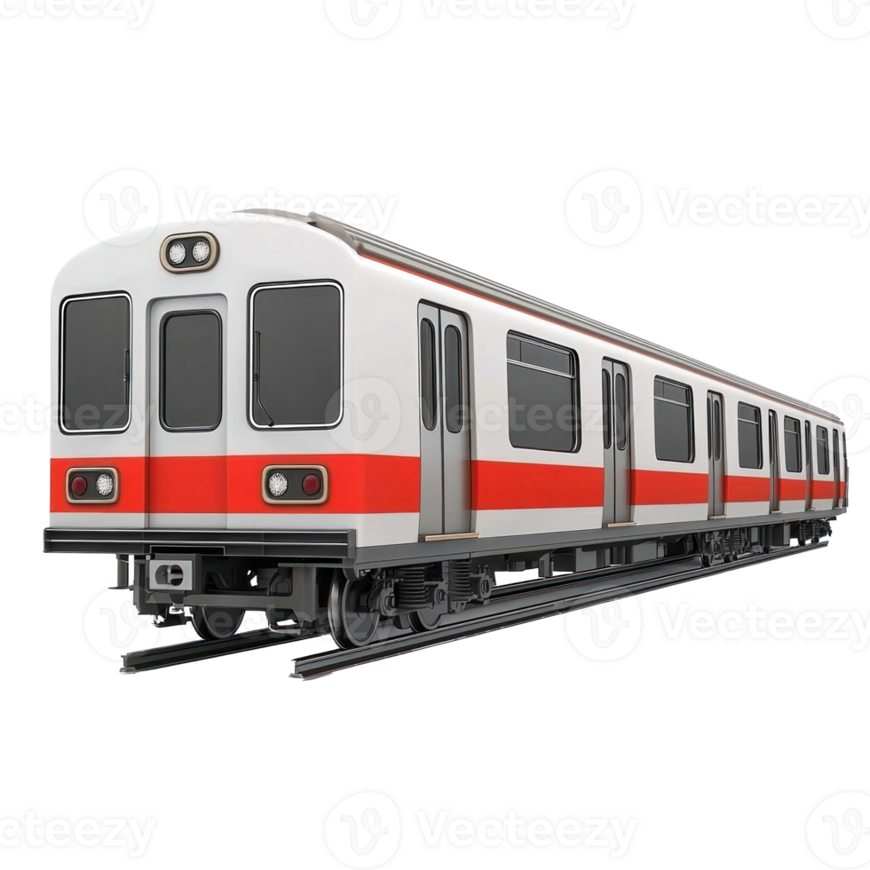 3D Subway Trains side view isolate on transparency background png