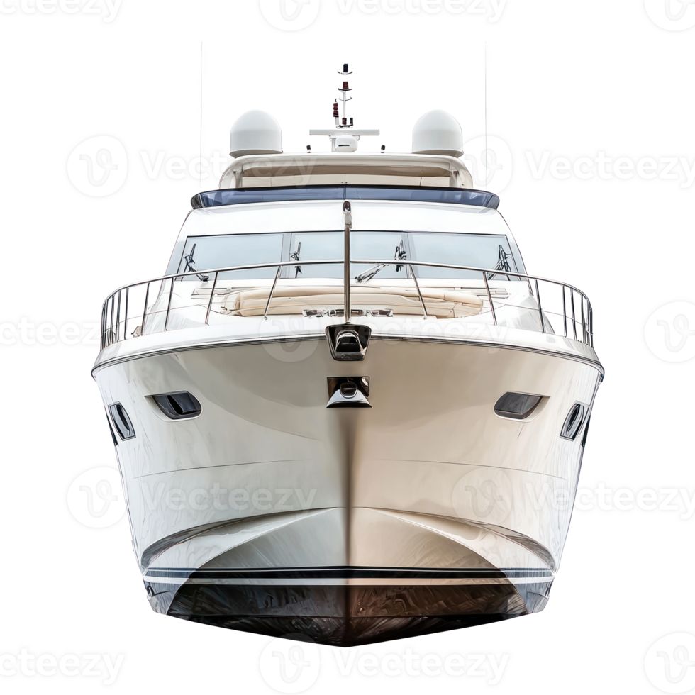 Yacht front view isolate on transparency background png