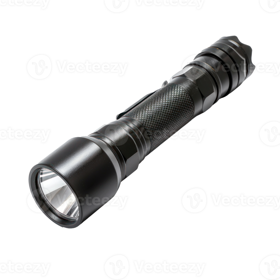 Flashlight side view full length isolate on transparency background png
