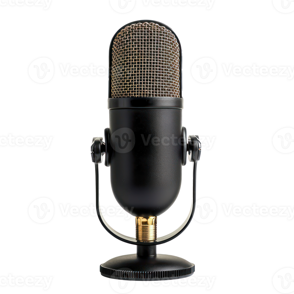 Media Microphone front view isolate on transparency background png