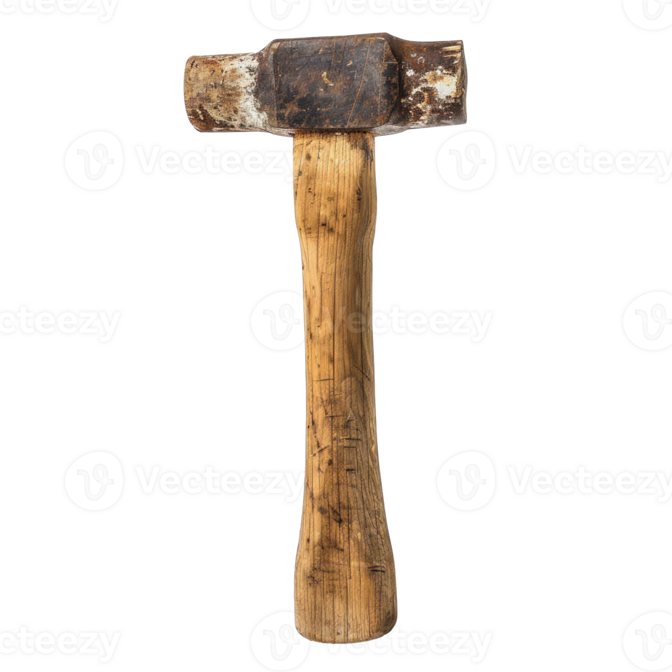 Construction Sledgehammer front view full length isolate on transparency background png
