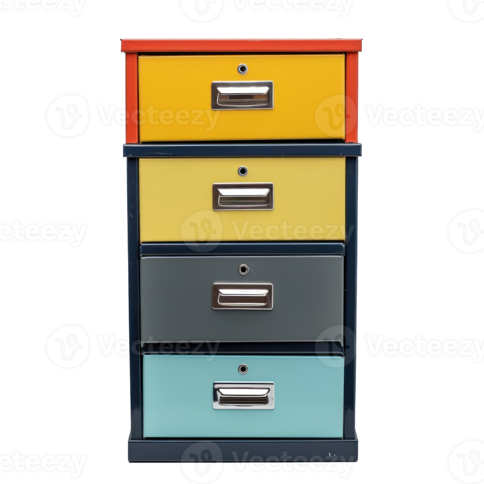 File Cabinet front view full length isolate on transparency background png