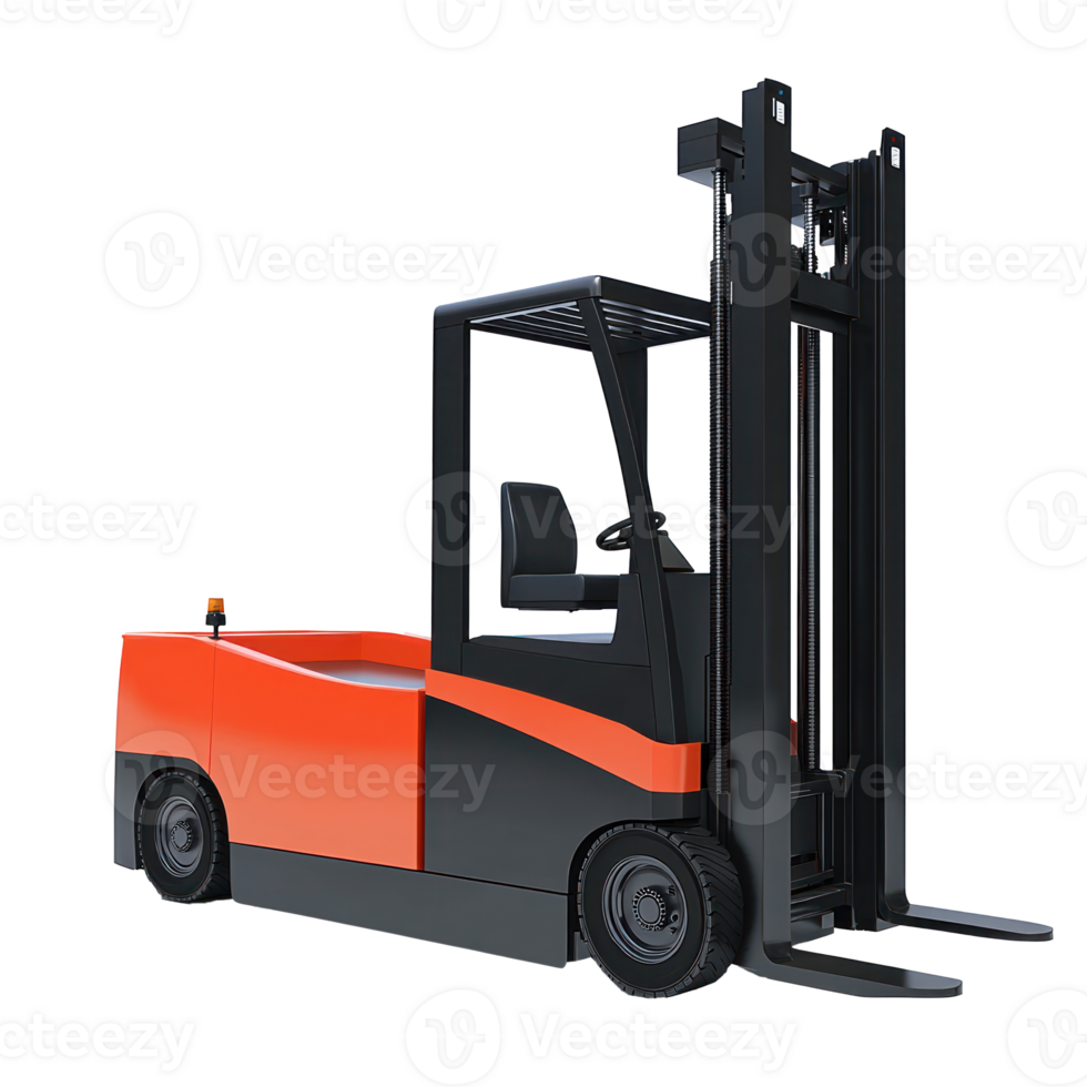 3D Reach Trucks logistic side view isolate on transparency background png