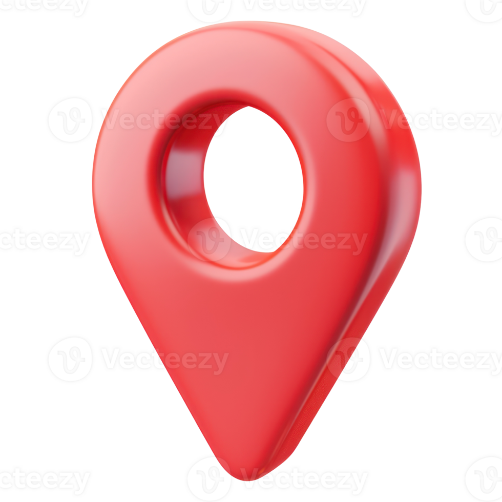 a location Icon 3D icon, red color, icon style, cartoon style, clay material, lovely, softly smooth, white clean plain background png