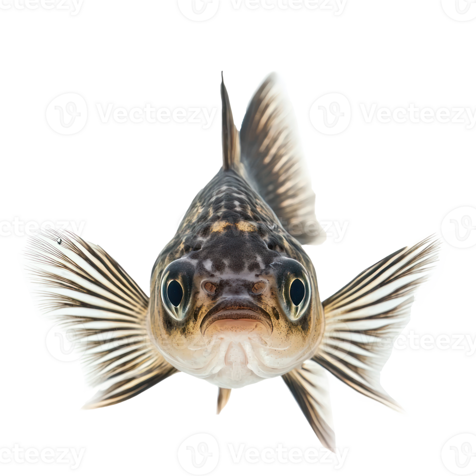 Corydoras Catfish front view isolate on transparency background png
