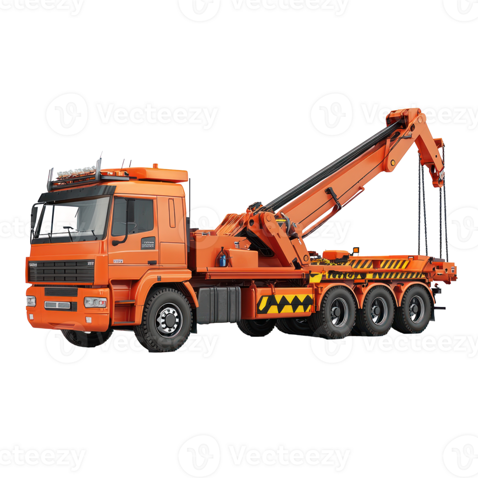 3d Tow Truck side view isolate on transparency background png