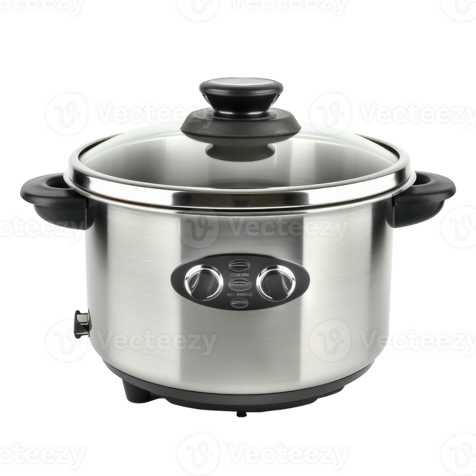 Slow Cooker front view full length isolate on transparency background png