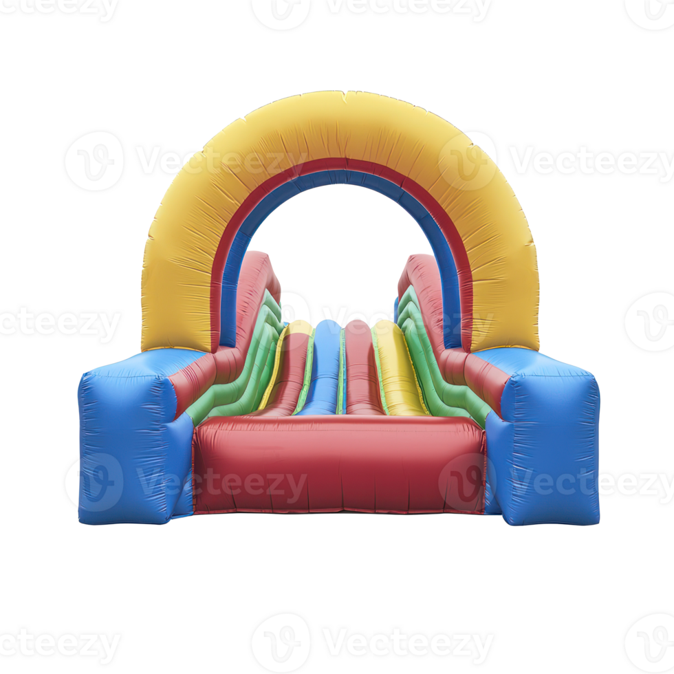 3D Obstacle Courses inflatable front view isolate on transparency background png