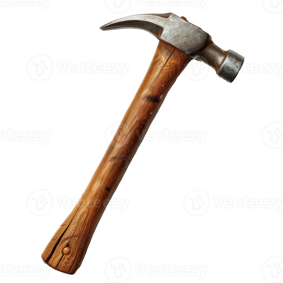 Construction Hammer top view full length isolate on transparency background png