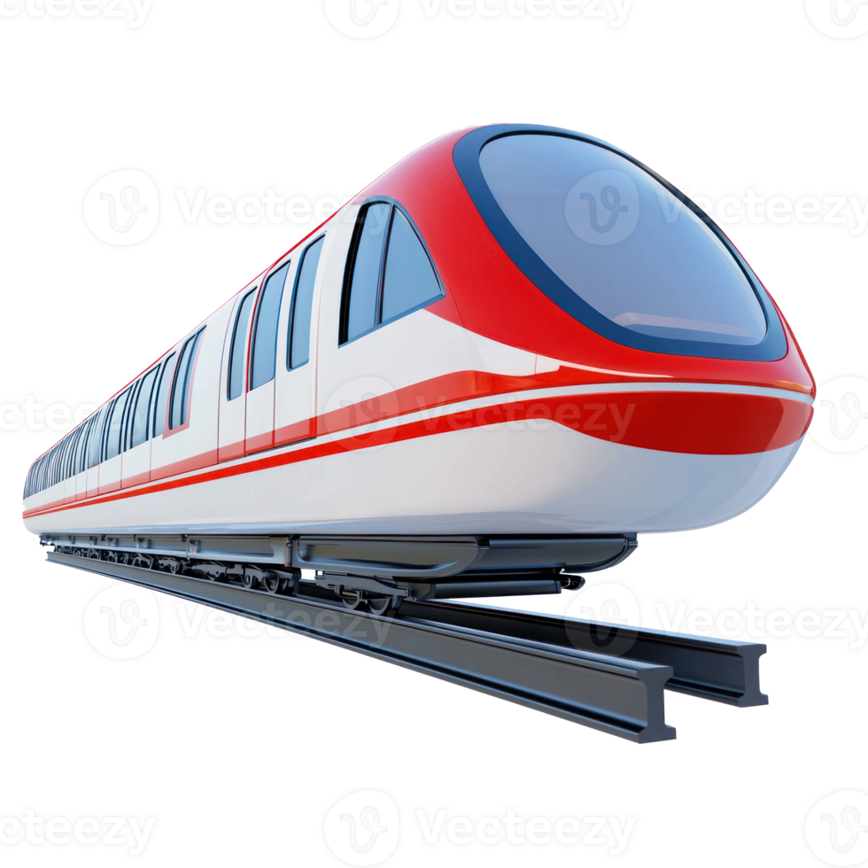 3D Monorails isolate on transparency background png