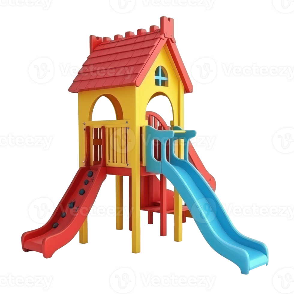 3d Playhouses playground isolate on transparency background png