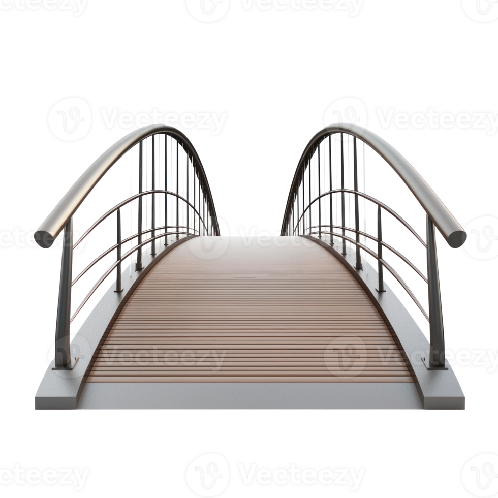 3D Bridge front view isolate on transparency background png