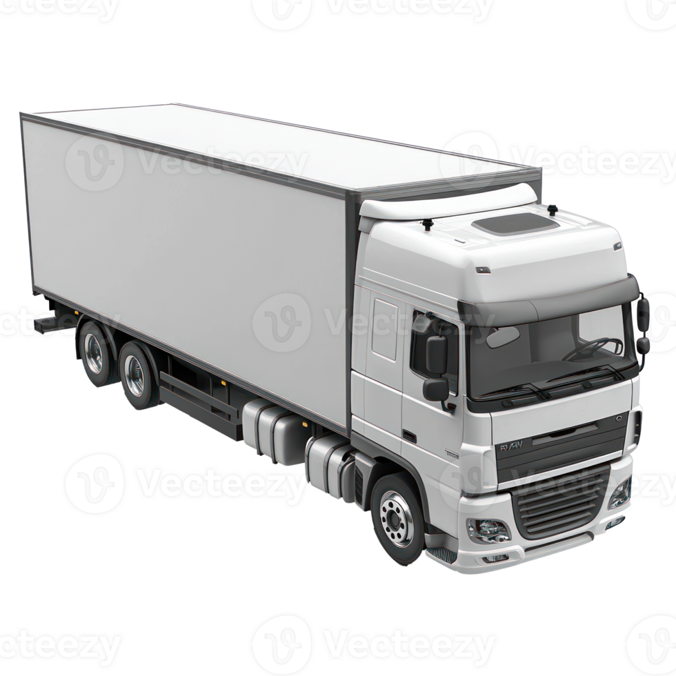 3D Cargo truck isolate on transparency background png