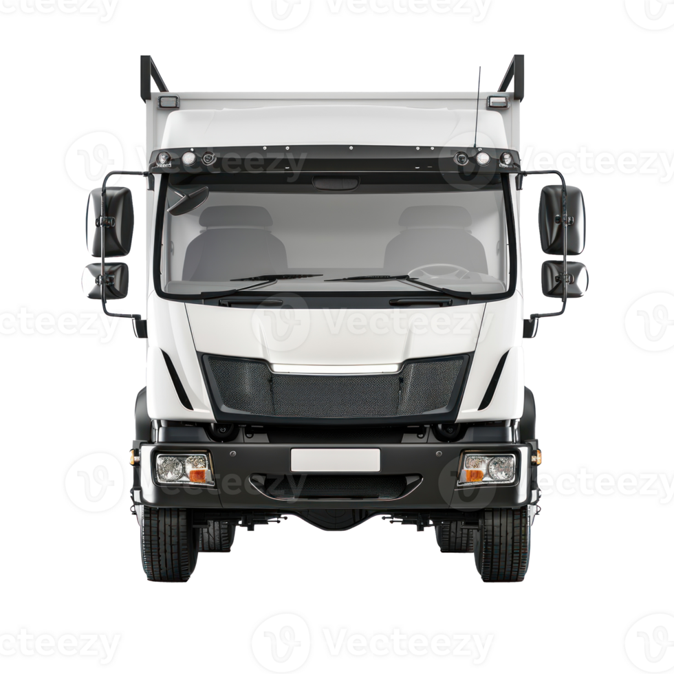 Utility Truck front view full length isolate on transparency background png