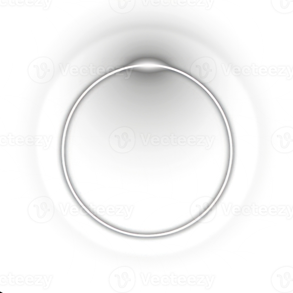 Glowing circle light ring on transparency background png