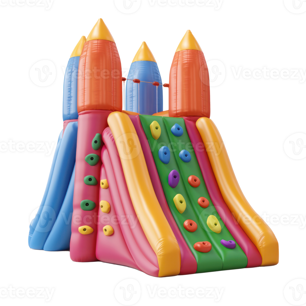 3D Inflatable Climbing Towers isolate on transparency background png