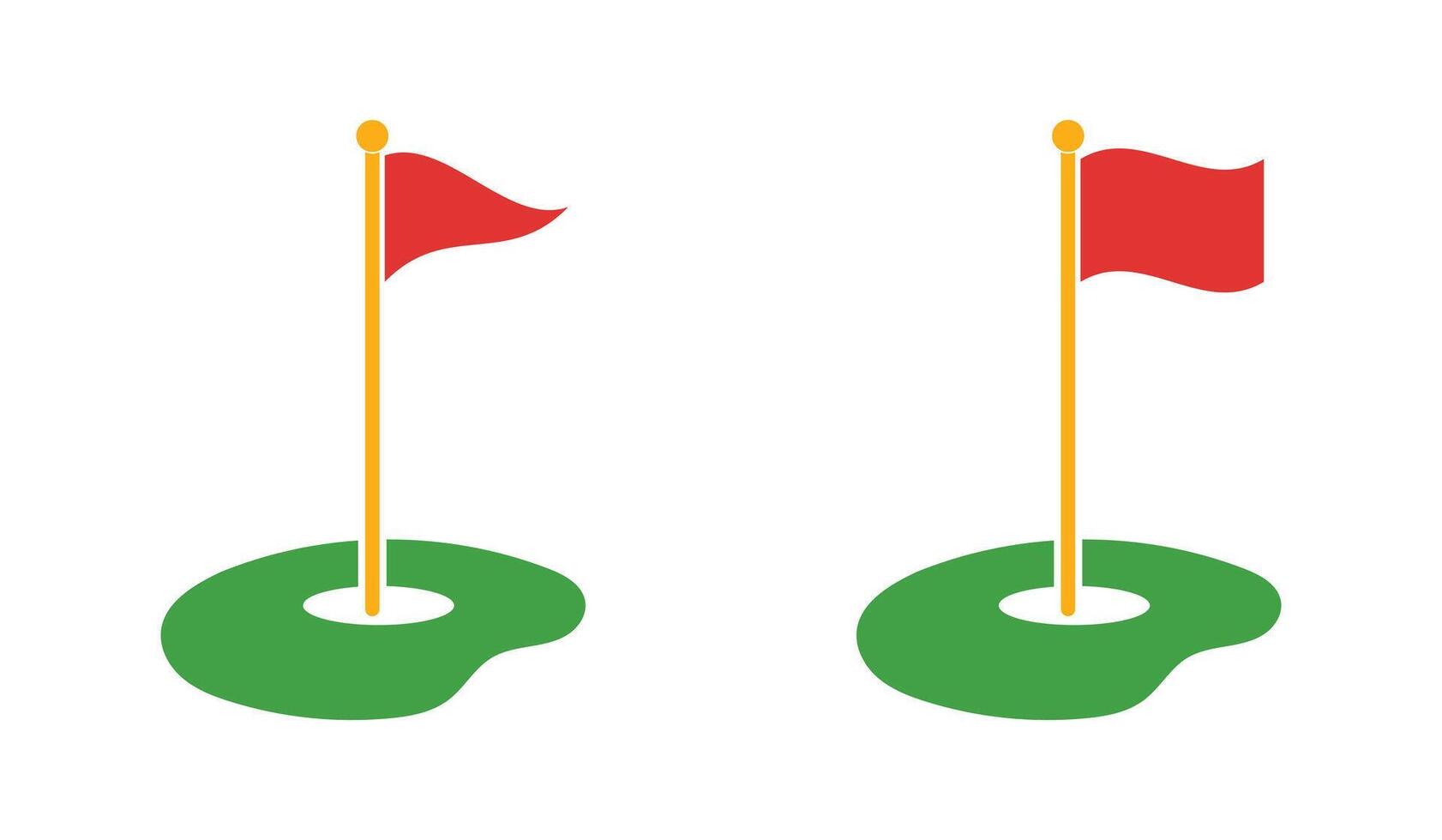 golf flag symbol vector