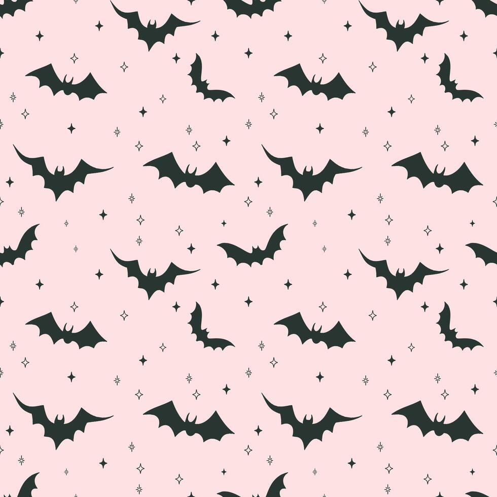 bat pattern printable pink vector