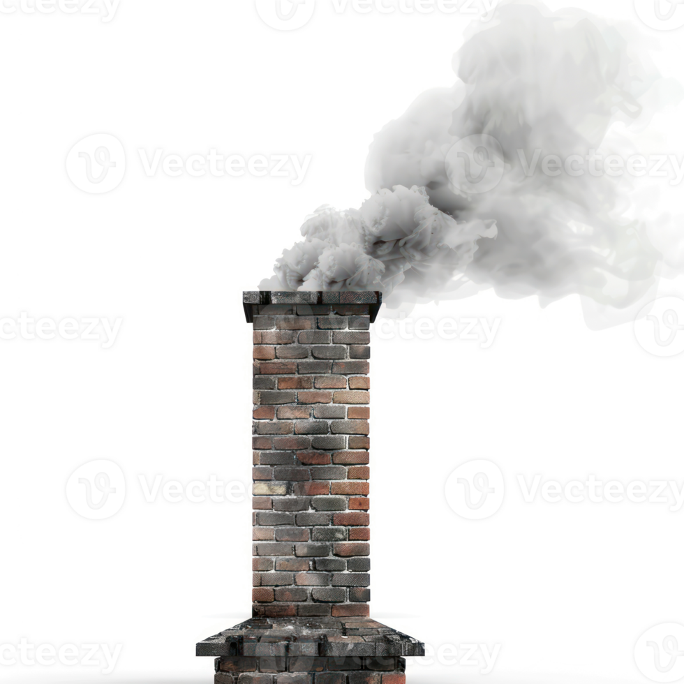 a Chimney and Smoke isolate on transparency background png