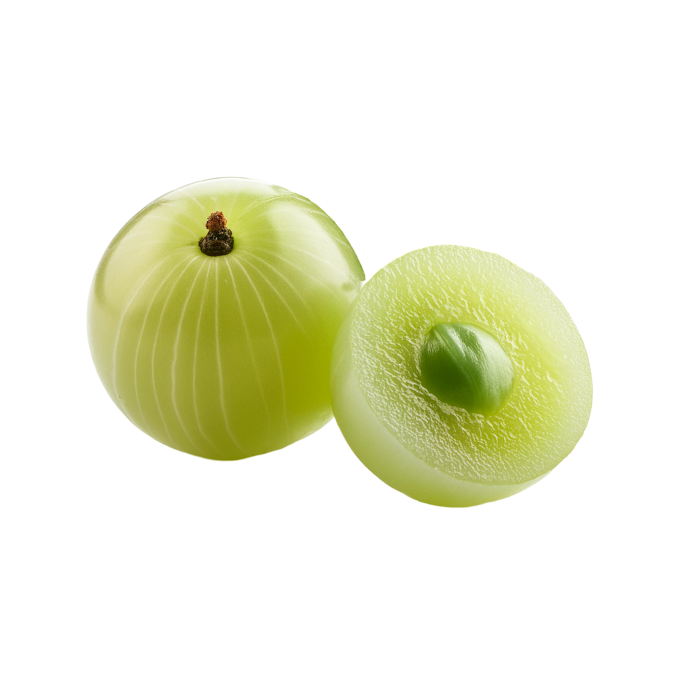 Indian gooseberry with slice on transparent background png