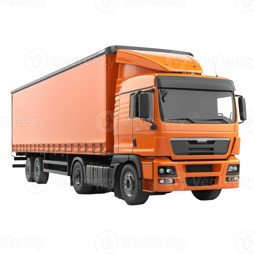 3d Cargo Truck isolate on transparency background png