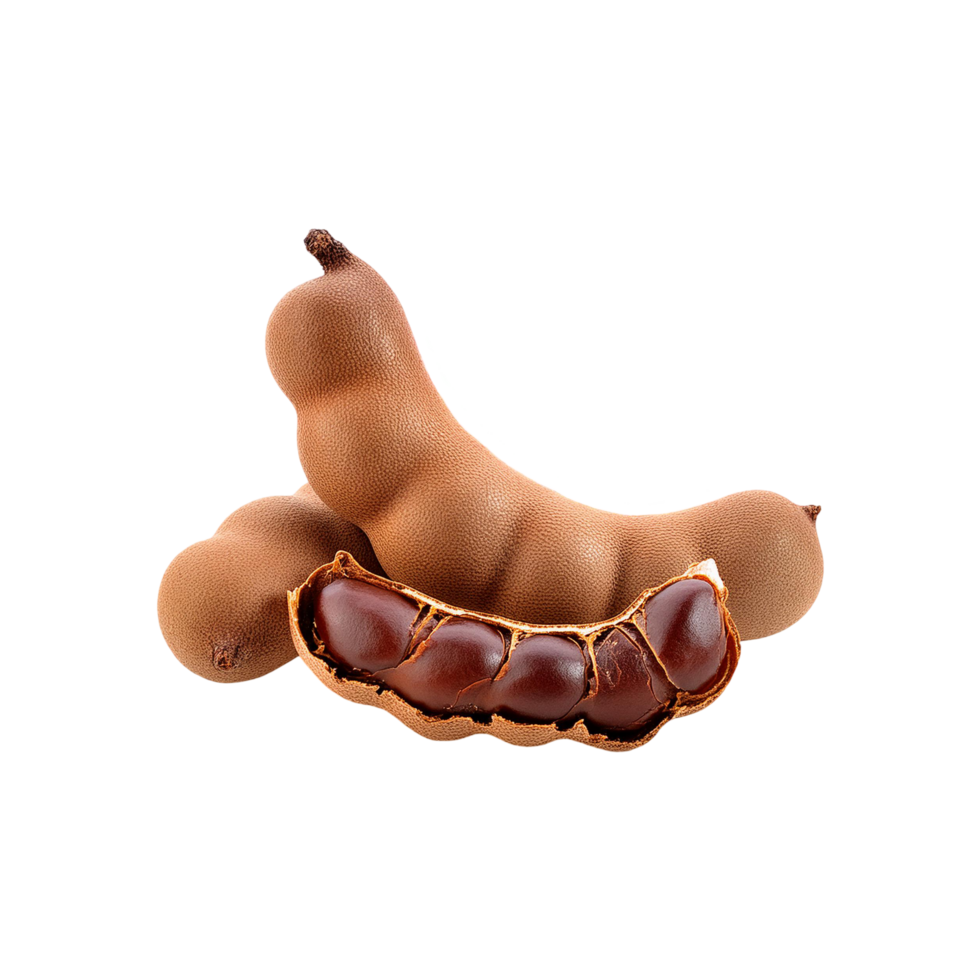 Tamarind with slices on transparent background png