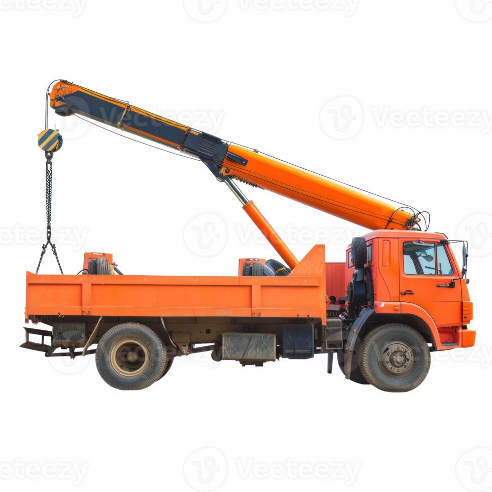 Boom Truck side view full length isolate on transparency background png