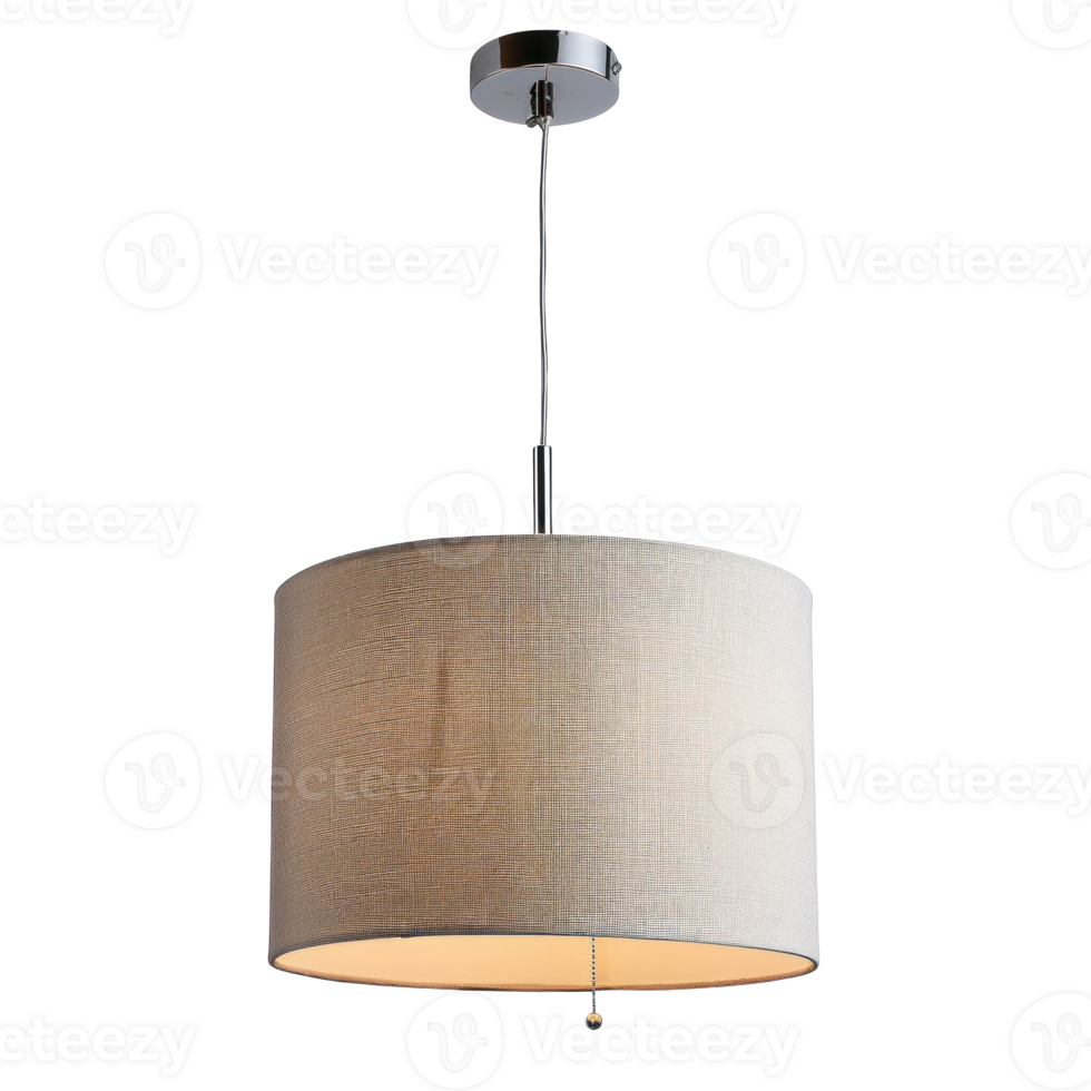 Drum Pendant Light front view full length isolate on transparency background png